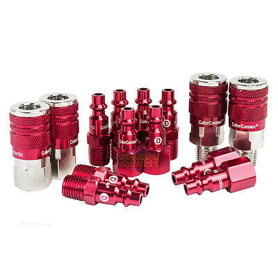 Legacy Industrial Type D A73458d 14 Pc 1/4" Inch Red Coupler / Plug Kit Set New