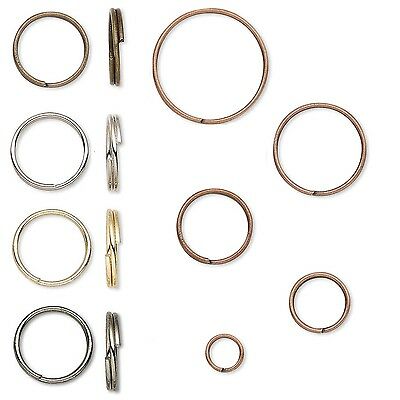 20 Plated Steel Round Split Rings Small-big Double Loop Keyring Jewelry Findings