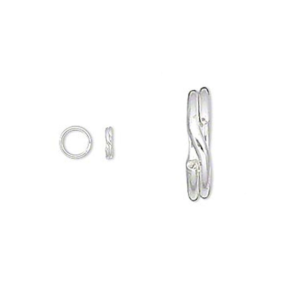10 Sterling Silver Split Rings Double Ring Key Ring Type 4mm 5mm 6mm 7mm 8mm