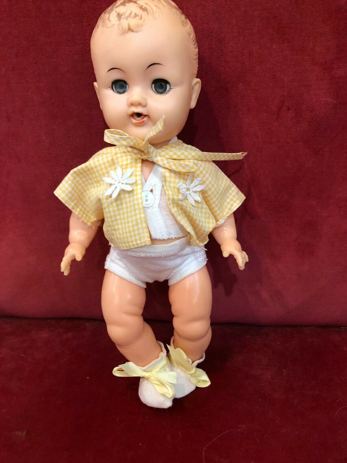 1959 Betsy Wetsy 12" Ideal Doll Molded Hair Markings Wc-1-1 Squeaker Works Rare