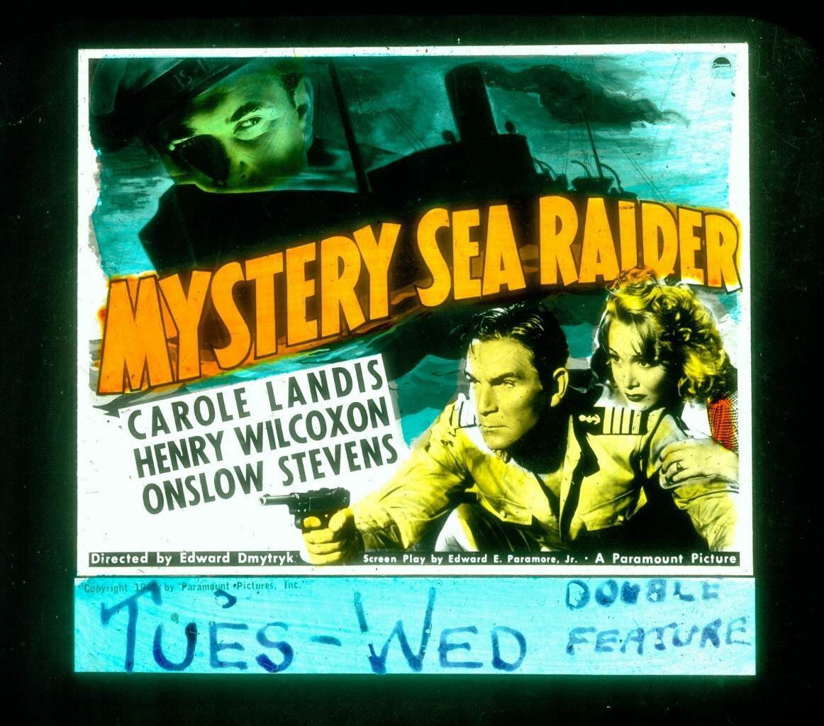 Mystery Sea Raider, 1940, Movie Glass Slide, Carole Landis, Henry Wilcoxon