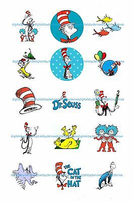 Dr Seuss 2" Cupcake Toppers $3.45-$6.50 *****free Shipping*****