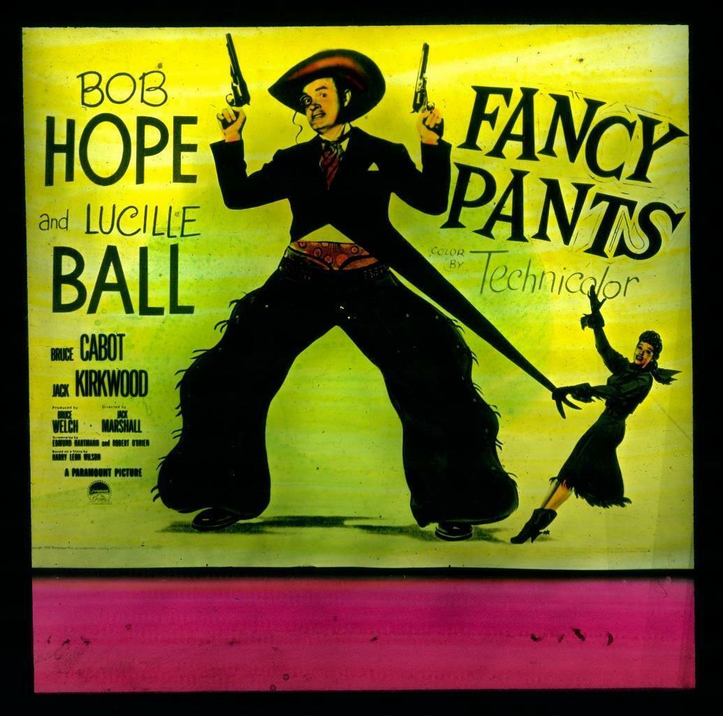 Fancy Pants, 1950, Movie Glass Slide, Bob Hope, Lucille Ball, Bruce Cabot