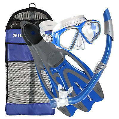 U.s. Divers Adult Cozumel Mask, Seabreeze Ii Snorkel, Proflex Fins, Gear Bag Set