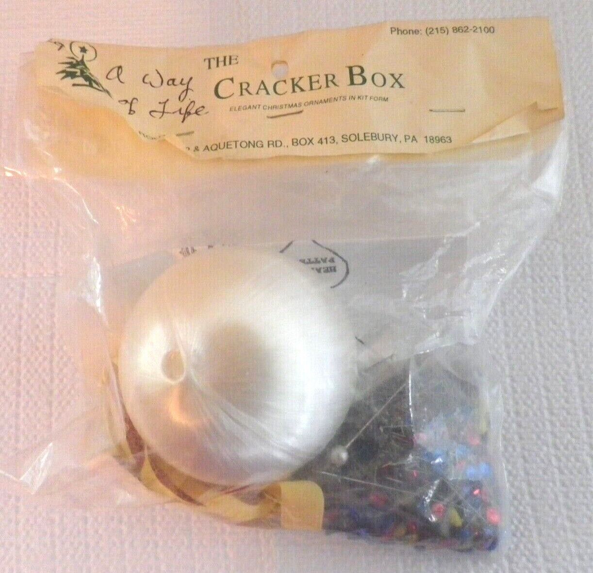 Vintage Golden Oldie Cracker Box Christmas Ornament Kit "a Way Of Life"