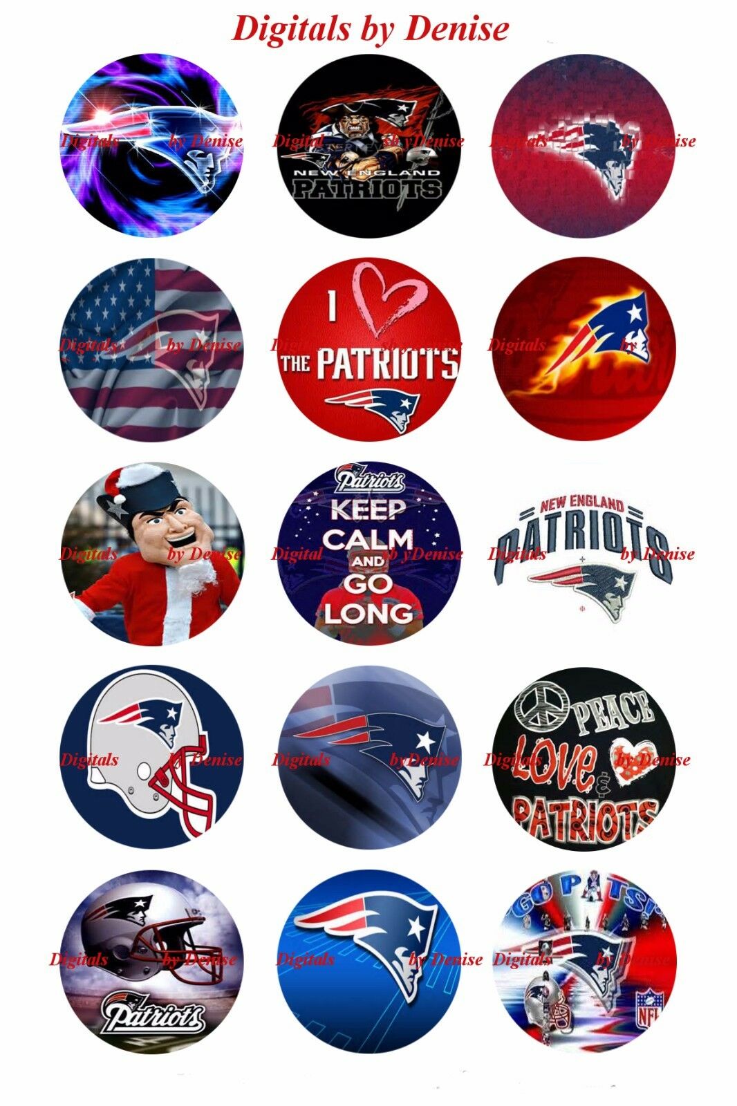 Nfl Bottle Cap Images 15 1" Circles All Teams You Pick $2.45 ***free Shipping***