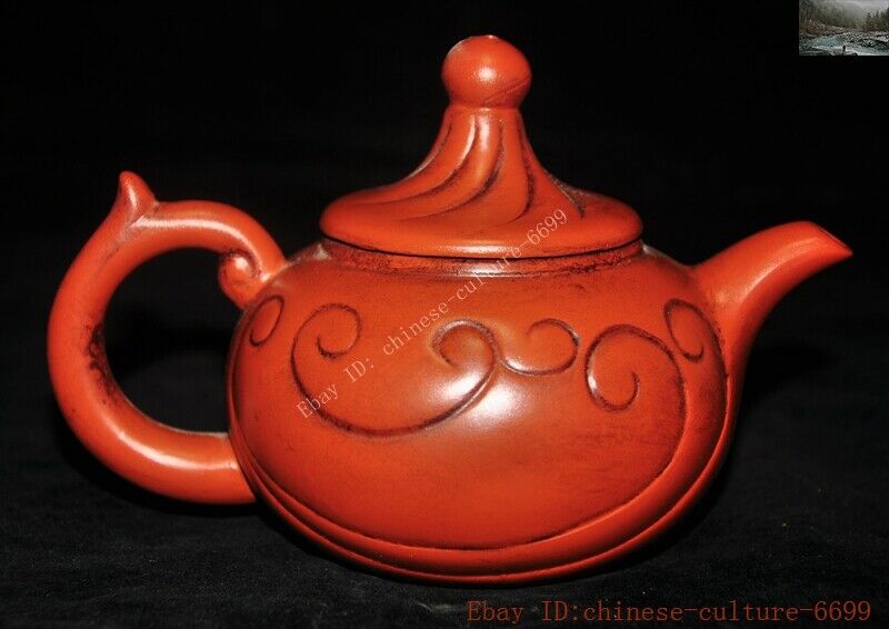 Collect Marked China Yixing Zisha Pottery Hand-carved Teapot Pot Tea Maker