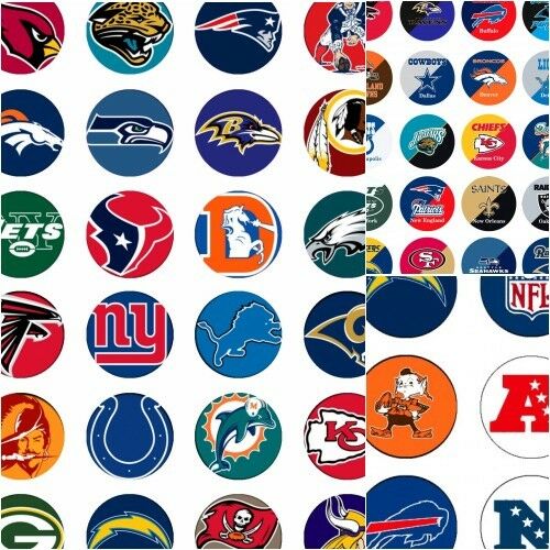 100 Precut Nfl All Football Teams Bottle Cap Tray Charm Images 1 In Round Discs