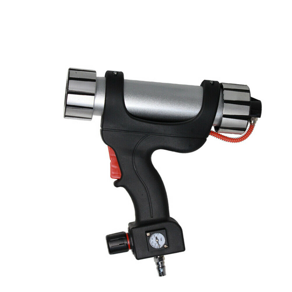300ml Sealant Pneumatic Caulking Gun With Barometer Adjustable Speed Glass Glue