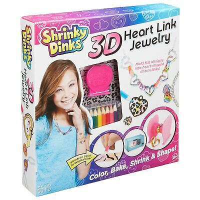 Shrinky Dinks 3d Heart Link Jewelry Kit Kids Art And Craft Activity