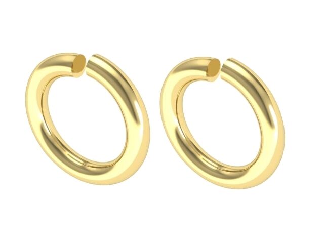 2 Pcs 10k Solid Gold 5mm Jump Ring Open 18 Gauge Yellow White Rose