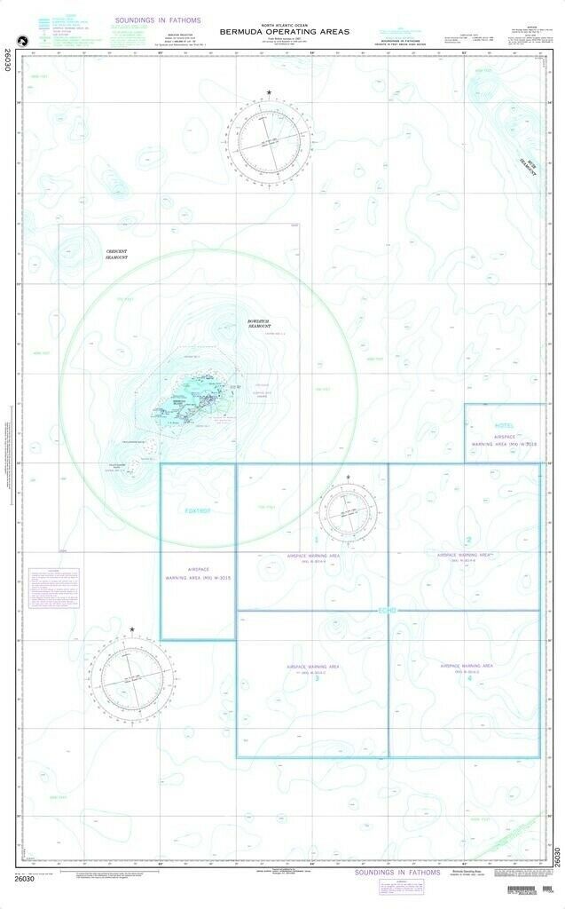 Nga Nautical Chart 26030: Bermuda Operating Areas (omega)