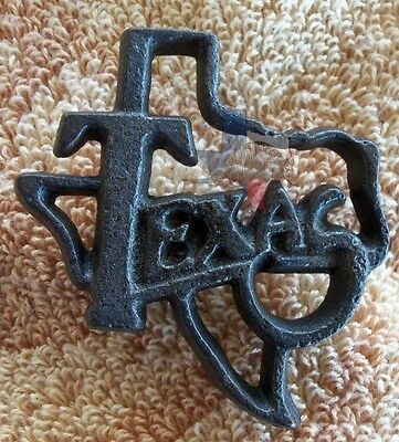 Texas Cut Out With Nail Cast Iron Texas Metal Art With Nail Western Cut Out Ci13