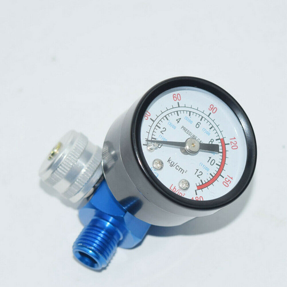 1/4'' 0-180psi Pneumatic Spray Gun Pressure Regulating Valve Pressure Gauge