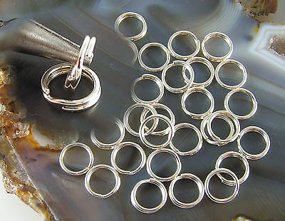 50 Ea Sterling Silver 6mm Split Jump Rings