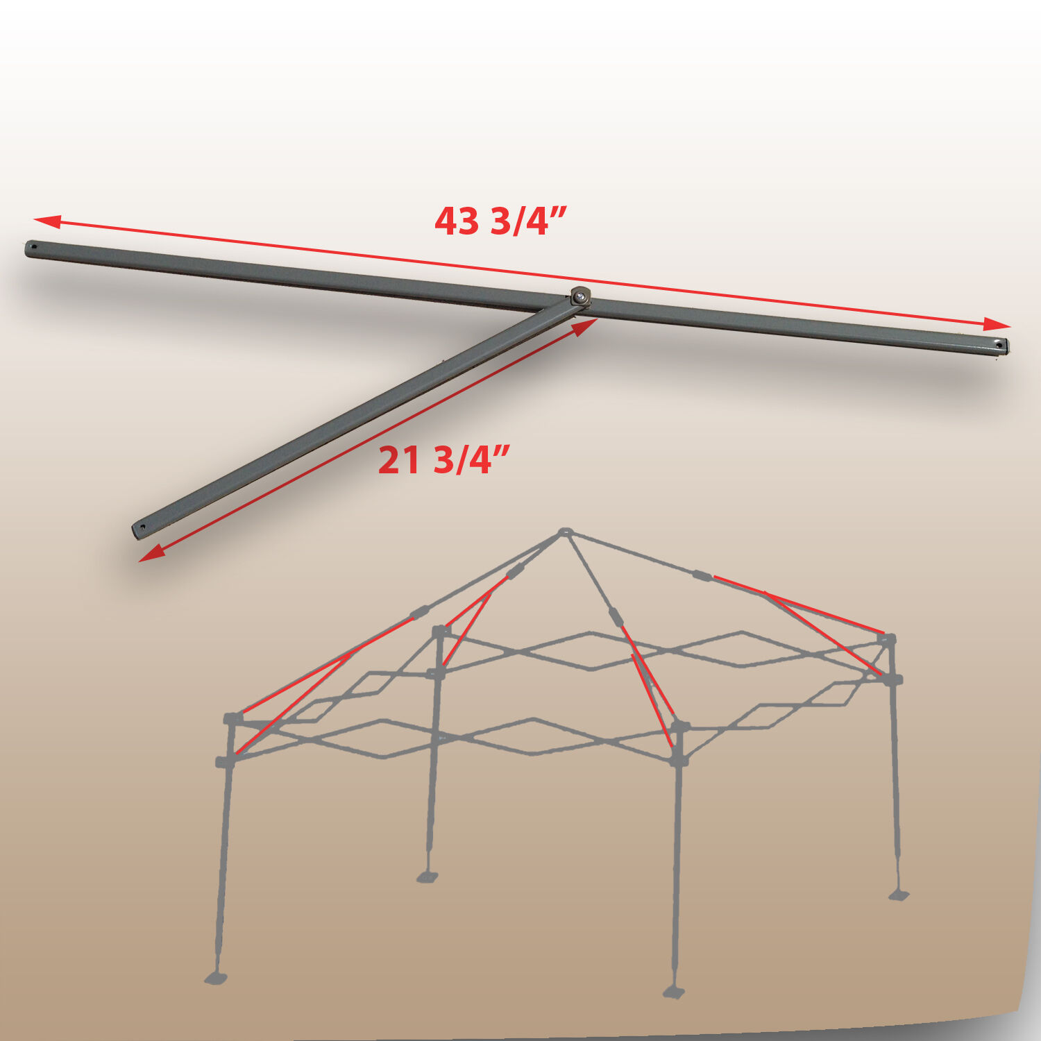 Coleman 10 X 10 Straight Leg Canopy/gazebo 2 Peak Truss Bars  Replacement Parts