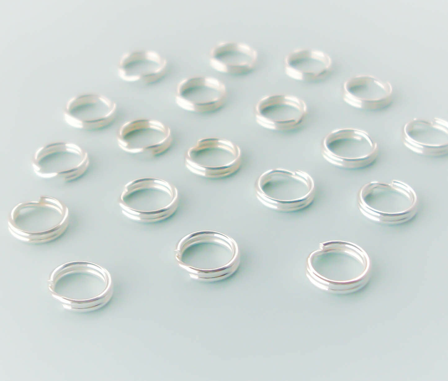 Sterling Silver Split Jump Rings 5mm Double Looped, Qty 10 20 50, Usa Seller