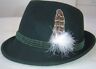 Traditional German Bavarian Oktoberfest Wool Green Alpine Hat