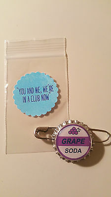 Replica Ellie Badge Grape Soda Bottlecap Pin! "up" Sticker Bag Included.