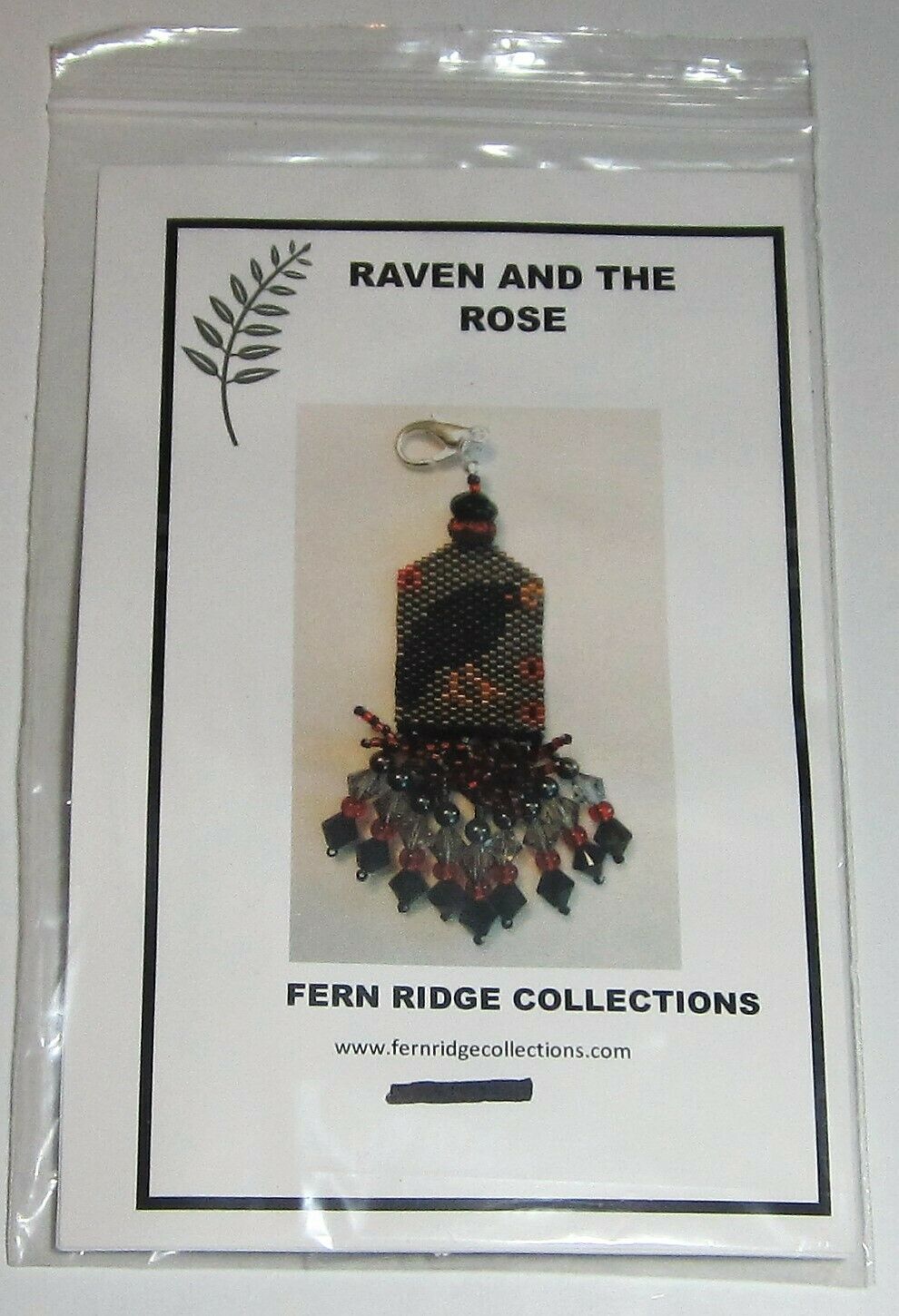 Fern Ridge Raven And The Rose Beaded Fob Kit