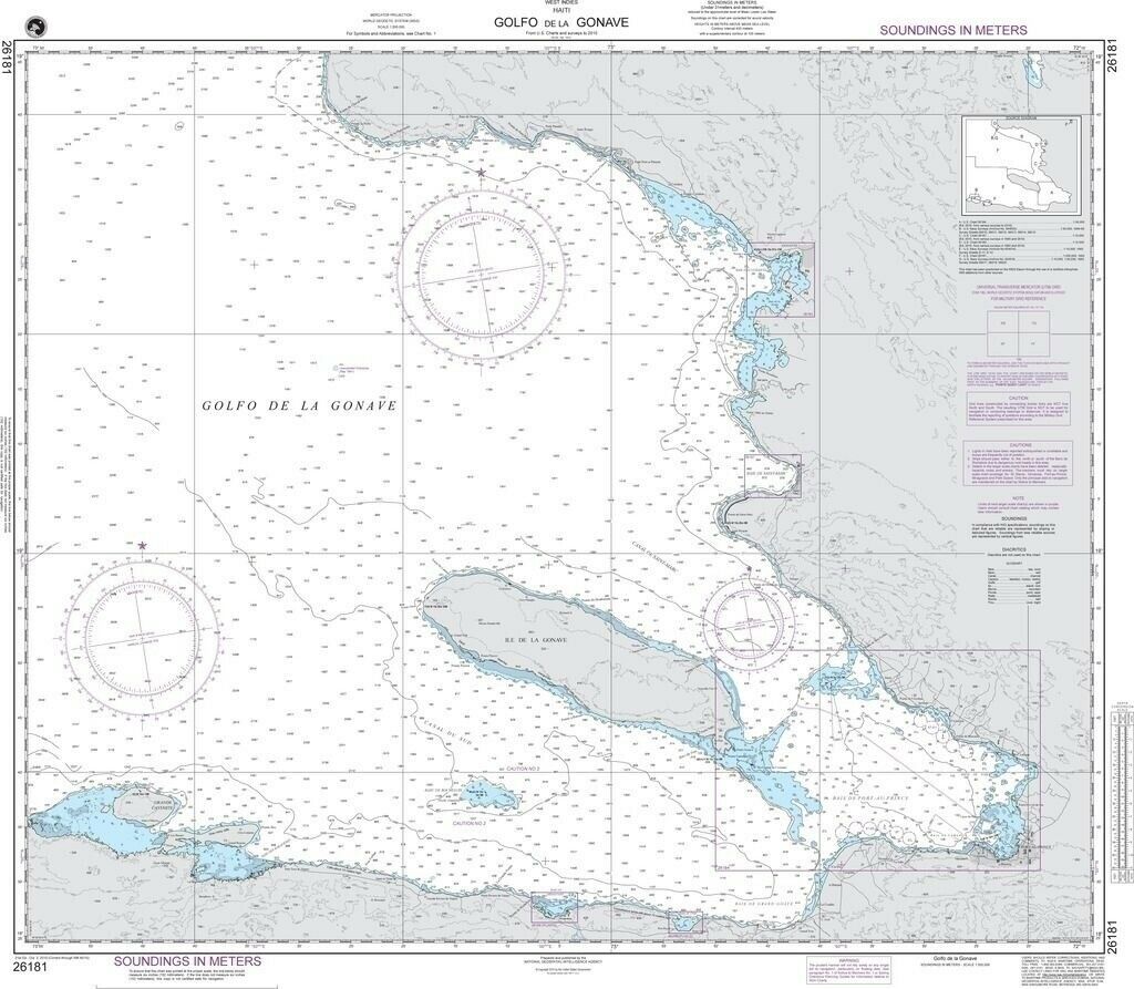 Nga Nautical Chart 26181: Golfe De La Gonave