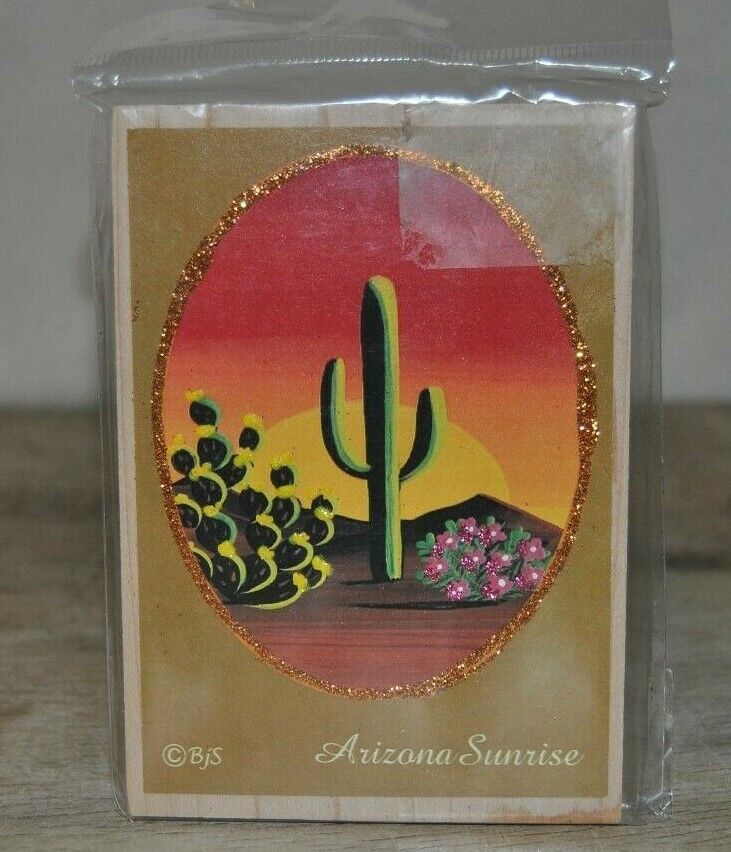 Arizona Sunrise Plaque From Arizona Handcrafted Excellent Condition 3 1/2' By 5"